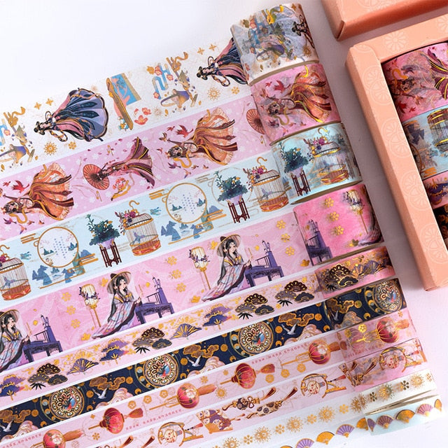 Chinoiserie Style Washi Tape Set 👘 (10 Pcs/pack)
